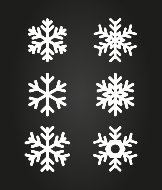 各种白色雪花套装图片下载