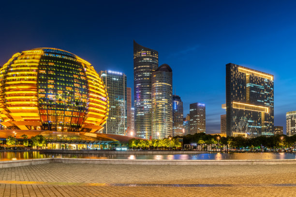 杭州金融中心的建筑景观图片下载