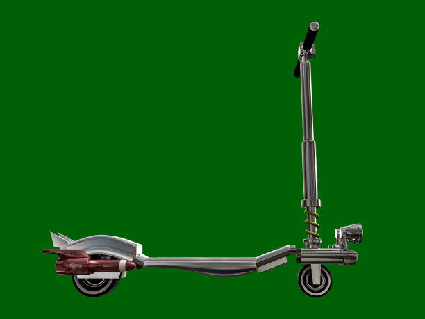 电动车孤立在绿色图片下载