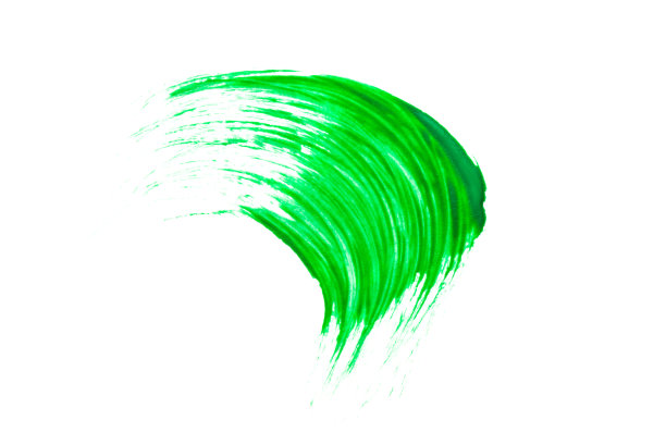 白色背景上的绿色丙烯酸笔触。图片下载
