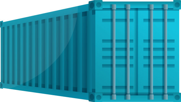 船坞货物集装箱图标卡通风格图片下载