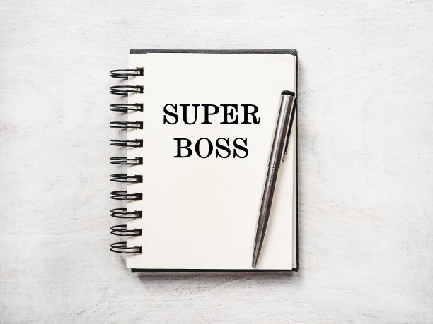 老板的一天。贺卡。特写，从上面看图片下载