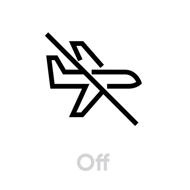 飞机图标可编辑轮廓图片下载