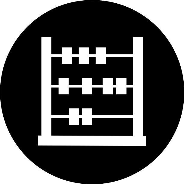 黑色算盘计算数学图标图片下载