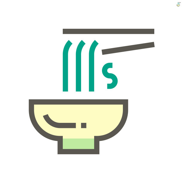 面条在碗图标的食物图形设计图片下载