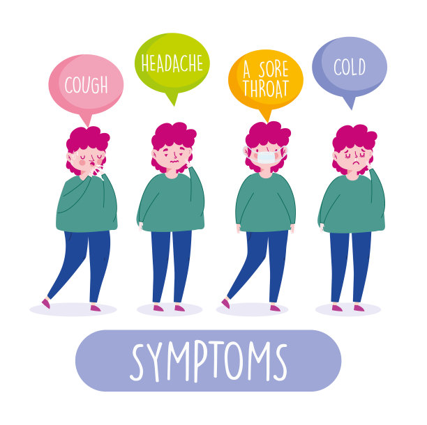 Covid - 19冠状病毒信息图症状咳嗽图片下载