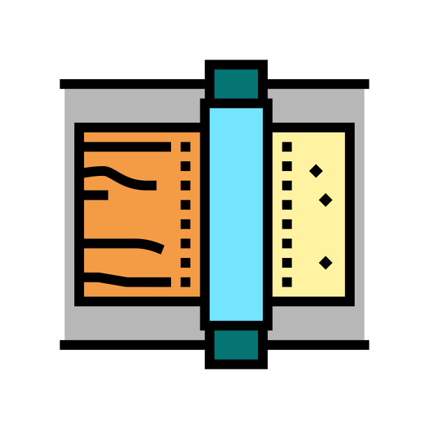 磨木机彩色图标矢量插图图片下载