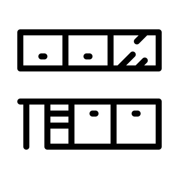 厨房家具图标矢量轮廓插图图片下载
