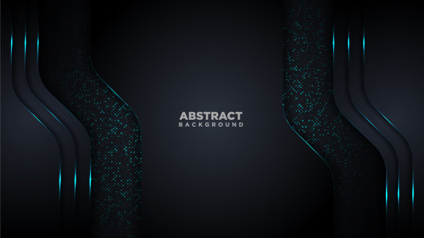 深蓝色抽象豪华背景。三角形蓝线，现代的未来主义闪闪发光的点图片下载