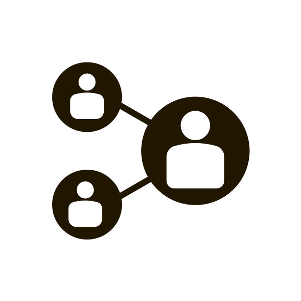 部门结构图标在时尚的扁平风格图片下载