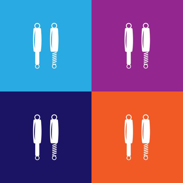 减震器轮廓图标。元素的汽车维修插图图标。符号和符号可以用于网页，标志，手机应用程序，UI，用户体验图片下载