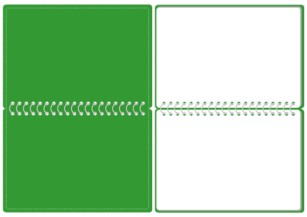 素描簿环笔记封面和页集插图向量图片下载