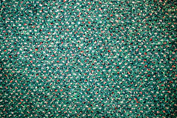 绿色羊毛织物，白色，红色和黑色的点图片下载
