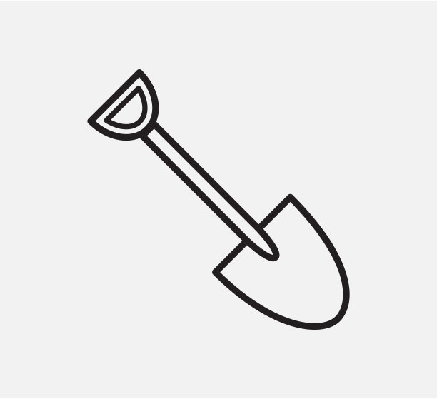 铲图标矢量标志设计模板图片下载