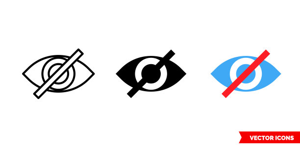 无形符号图标三种颜色，黑色和白色，轮廓。孤立向量符号符号图片下载