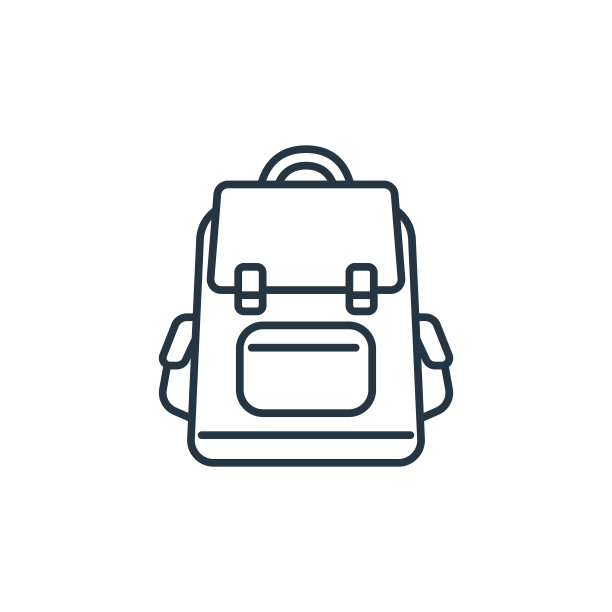 背包矢量图标孤立的白色背景。轮廓，细线背包图标，用于网站设计和移动，应用程序开发。细线背包轮廓图标矢量插图。图片下载