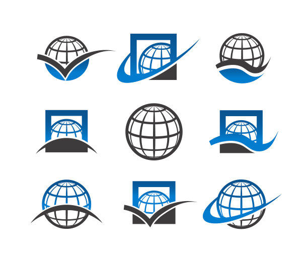 一套地球行星地球图标图片下载