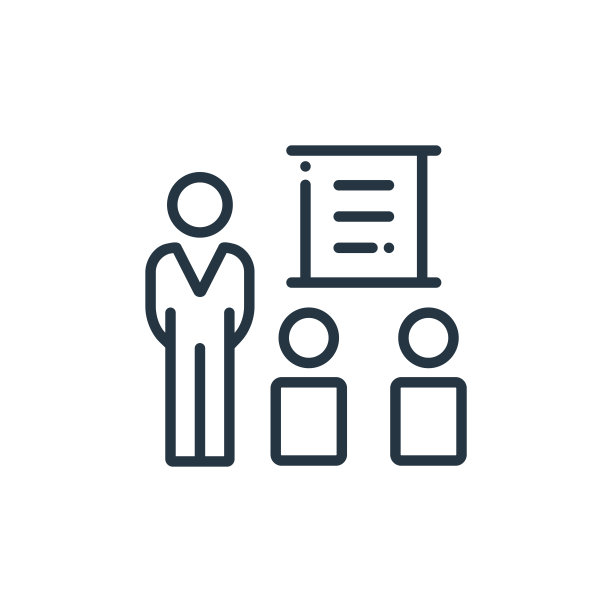 白色背景上的训练矢量图标：网站设计、移动应用细线轮廓图标图片下载