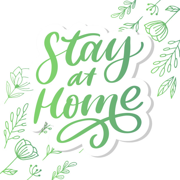 口号居家安全隔离大流行图片下载