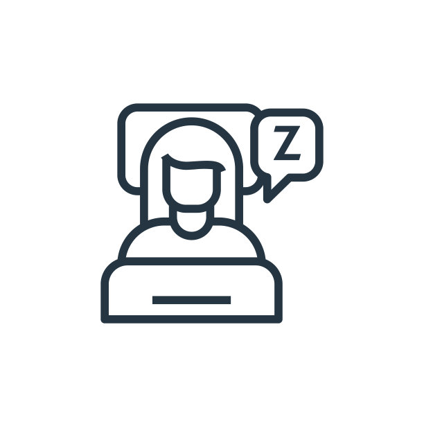 睡眠向量图标孤立在白色背景。Outline, thin line sleep图标用于网站设计和手机，应用程序开发。细线睡眠轮廓图标矢量插图。图片下载