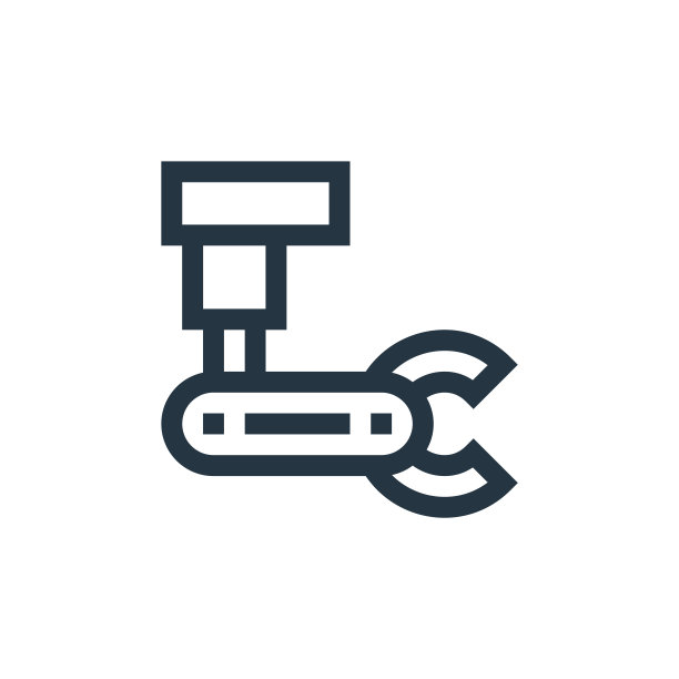 工业机器人矢量图标孤立在白色背景。轮廓线，细线工业机器人图标，用于网站设计和移动，应用程序开发。细线工业机器人轮廓图标矢量。图片下载