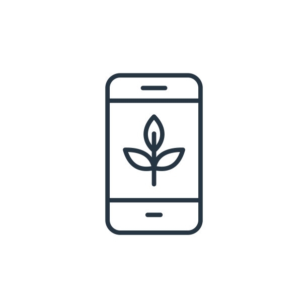 白色背景上的手机矢量图标（网站和App设计用细线轮廓）图片下载