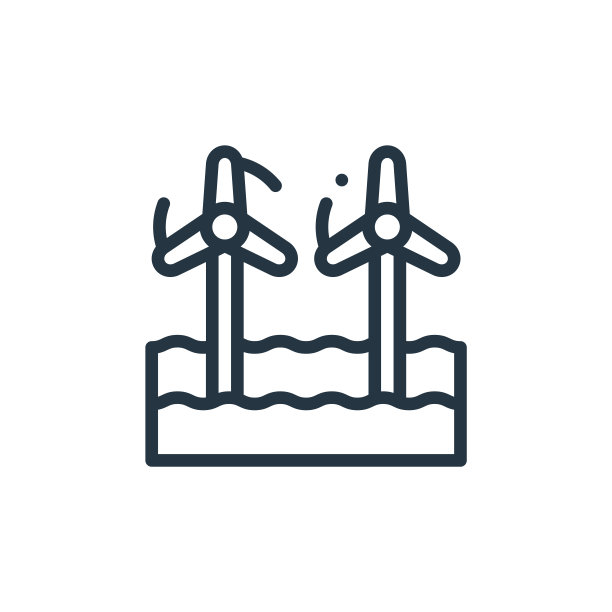 风电场矢量图标孤立在白色背景。轮廓，细线风电场图标，用于网站设计和移动，应用程序开发。细线风电场轮廓图标矢量插图。图片下载