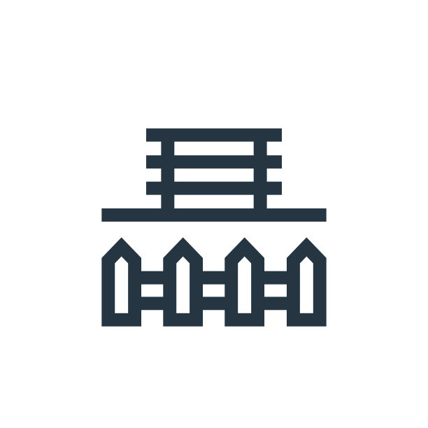 白色背景上的公园矢量图标：网站设计和App开发的细线轮廓公园图标图片下载