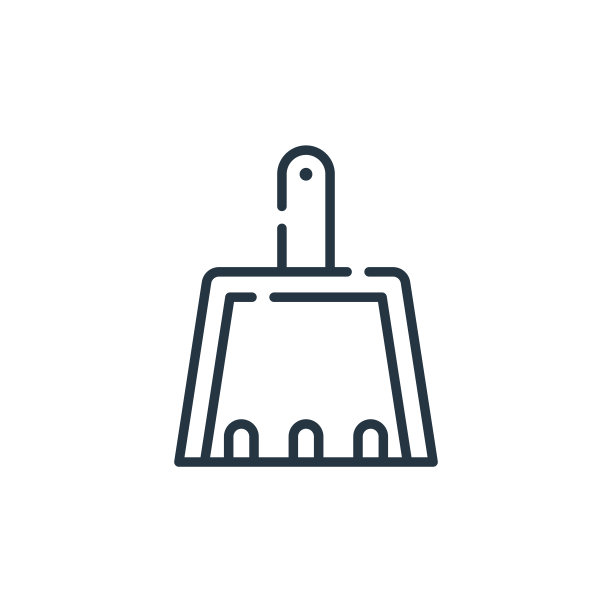 簸箕矢量图标孤立在白色背景。轮廓，细线垃圾桶图标，用于网站设计和手机，应用程序开发。细线簸箕轮廓图标矢量插图。图片下载