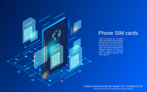 手机SIM卡矢量概念图片下载