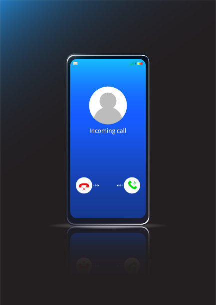 智能手机来电。图片下载