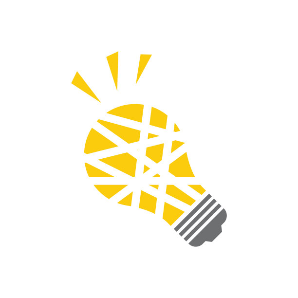 破灯泡标志设计简单图片下载