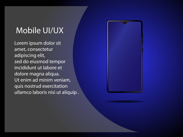 现代手机与空白的应用程序屏幕模型图片下载