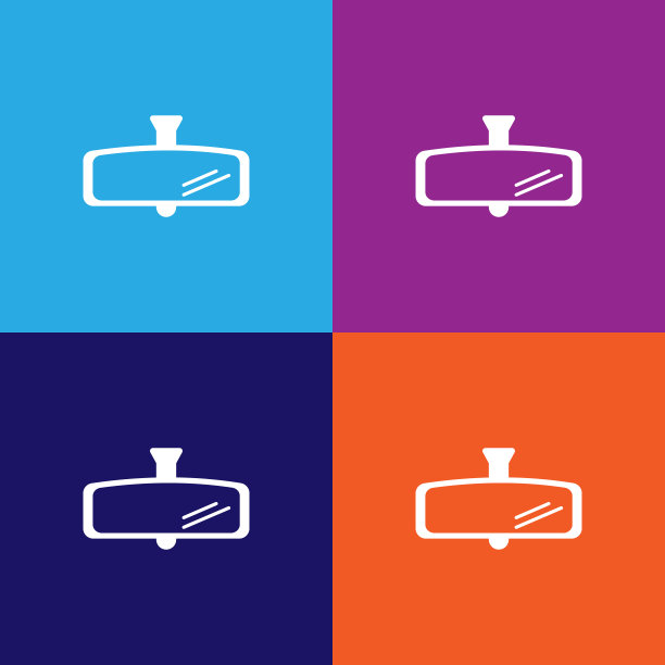 汽车后视镜轮廓图标。元素的汽车维修插图图标。符号和符号可以用于网页，标志，手机应用程序，UI，用户体验图片下载