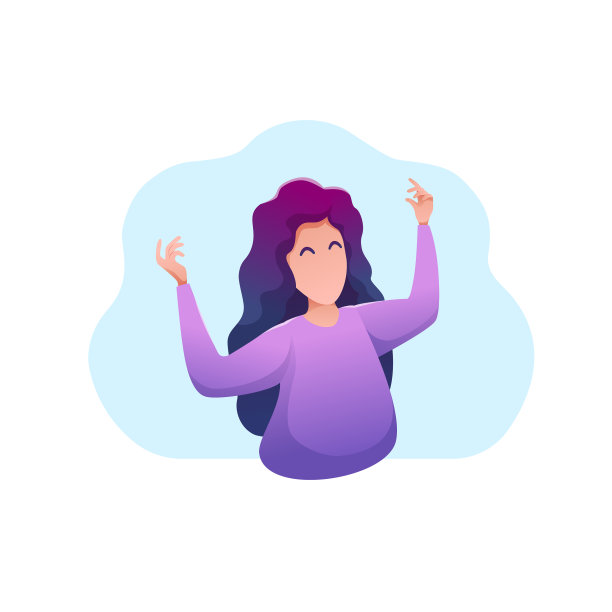 迪斯科舞蹈平面设计孤立活跃图片下载