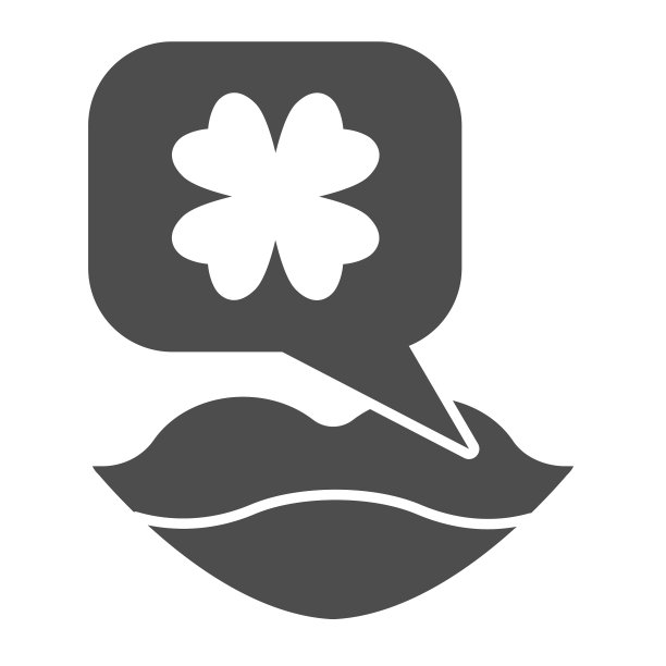 嘴唇和三叶草固体图标女性嘴和图片下载