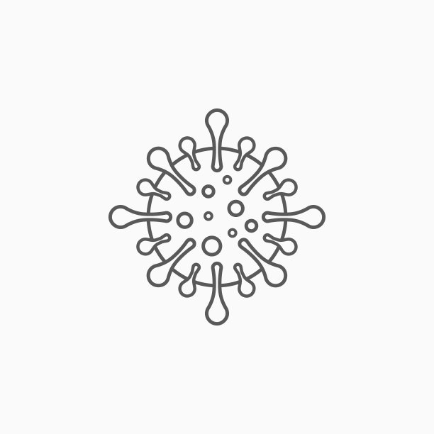 冠状病毒COVID-19病毒细菌图标图片下载