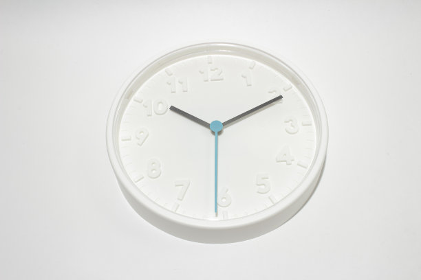 一个白色的时间时钟特写上的白色图片下载