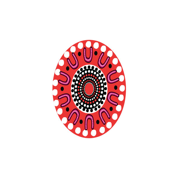 原住民艺术点画图标标志设计图片下载