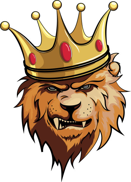 戴皇冠的狮子王图片下载