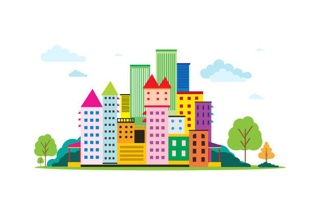 平面设计城市景观图片下载