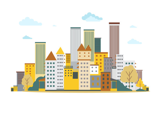 平面设计城市景观图片下载