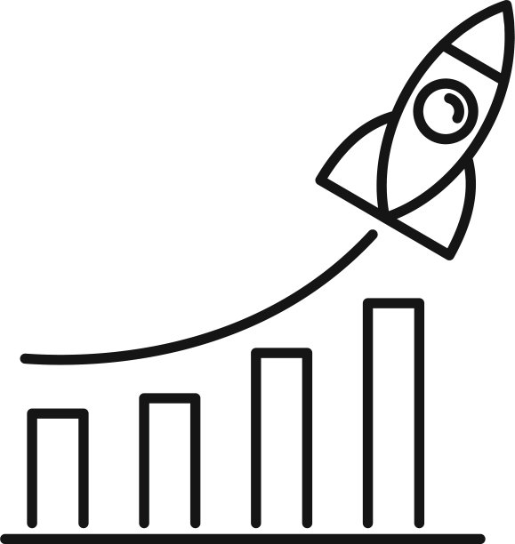启动火箭图形图标轮廓风格图片下载