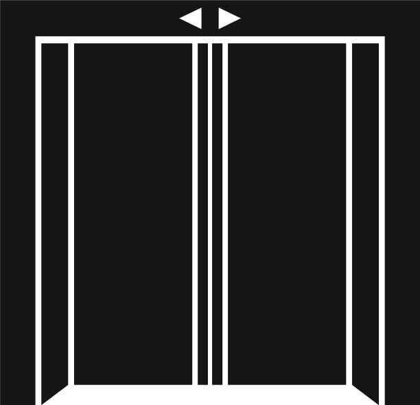 办公室电梯图标简约风格图片下载