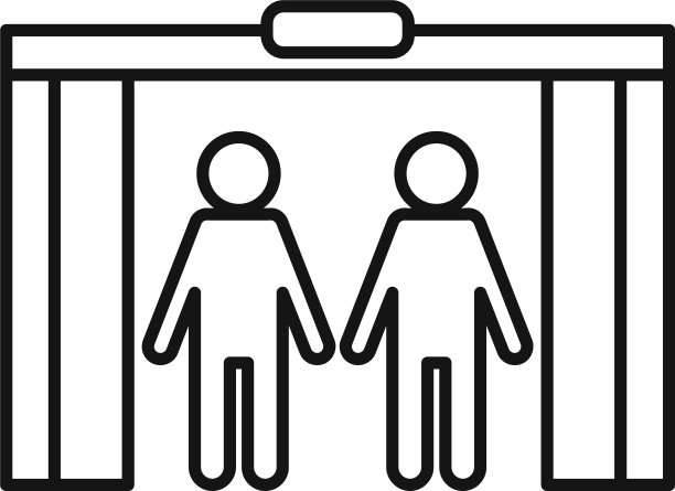 人们电梯图标轮廓风格图片下载