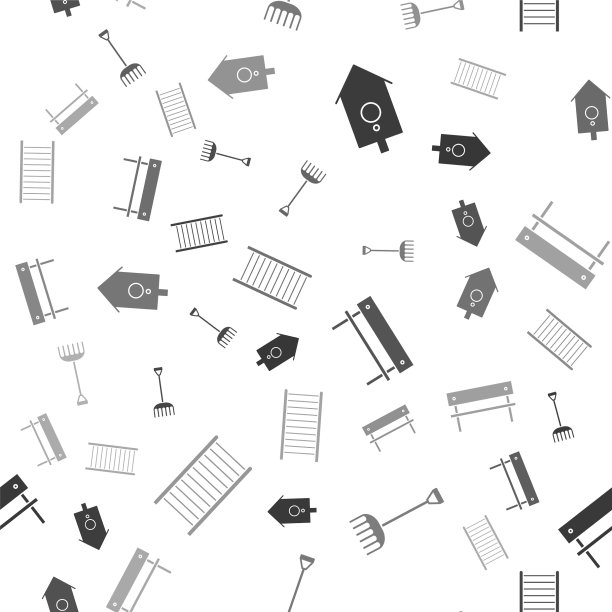 设置复古墙观赏花园耙凳和图片下载