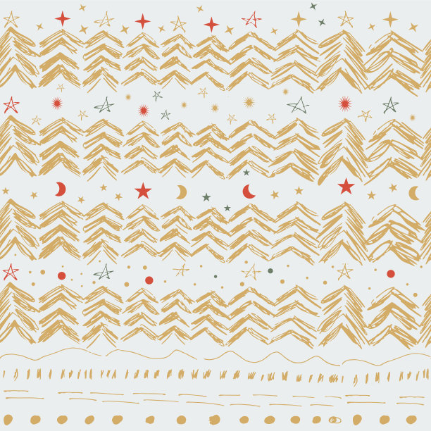 圣诞树，星星和雪花图片下载