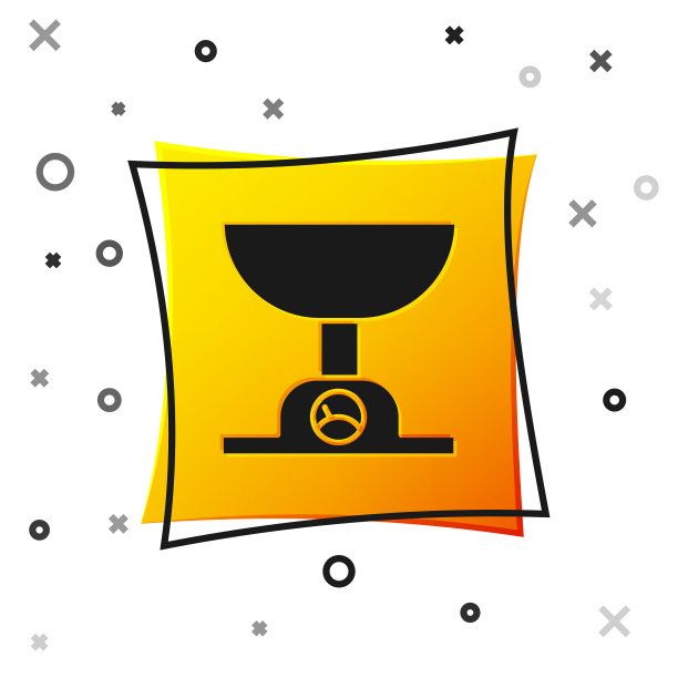 黑色电子秤图标孤立在白色上图片下载