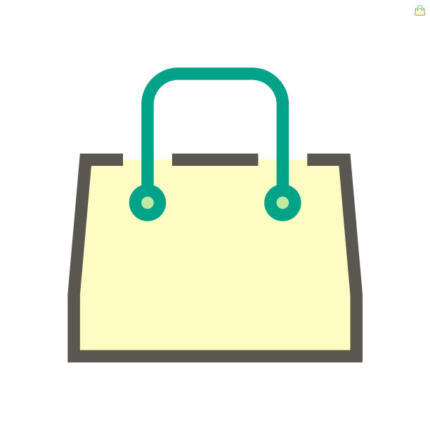 购物袋图标设计，用于购物图形图片下载
