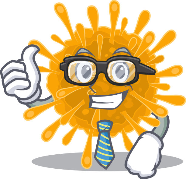 冠状病毒商人戴眼镜打领带图片下载